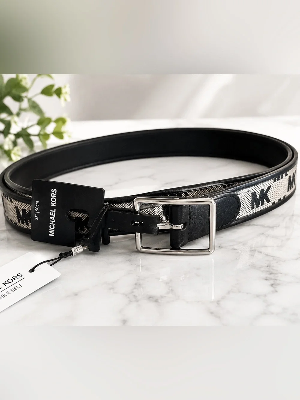 Michael Kors Hardware Logo Mens Reversible Belts 36